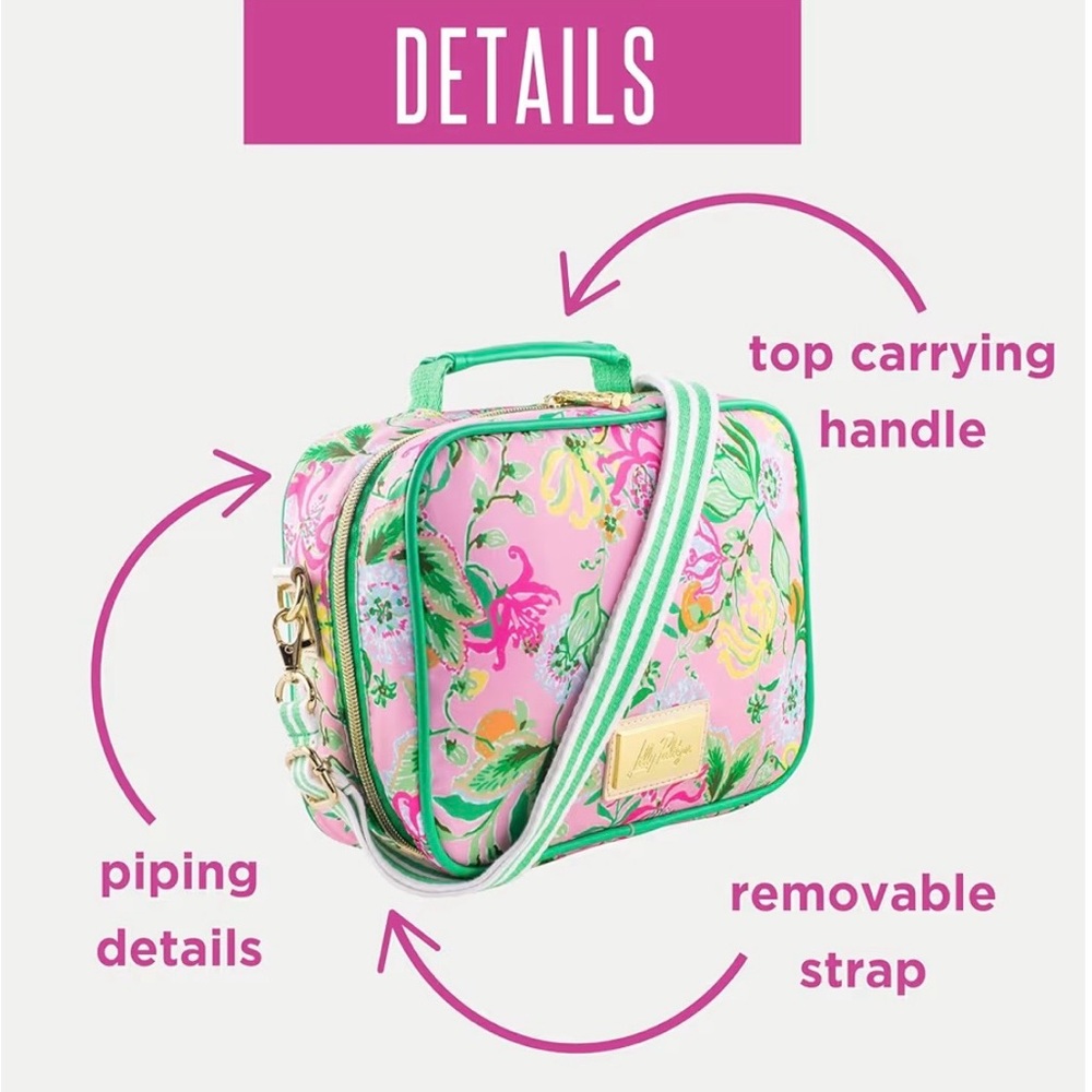 Lilly Pulitzer Insulated Lunch Box Via Amor Spritzer with Strap NWT - Picture 4 of 5